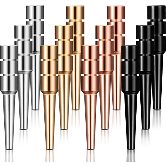 12 Pieces Metal Cribbage Board Pegs Fit 1/8 Holes with a Tapered Design Unique Cribbage Traditional Pegs for Family and Friend Traditional Board Game, 4 Colors