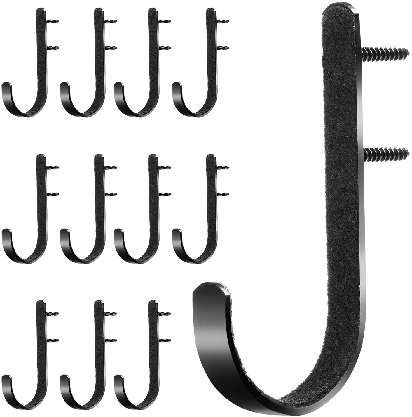 Metal Storage Rack Hooks 12 Pieces Metal Gun Racks Hooks Rifles Shotgun Hooks for Wall Mount ...