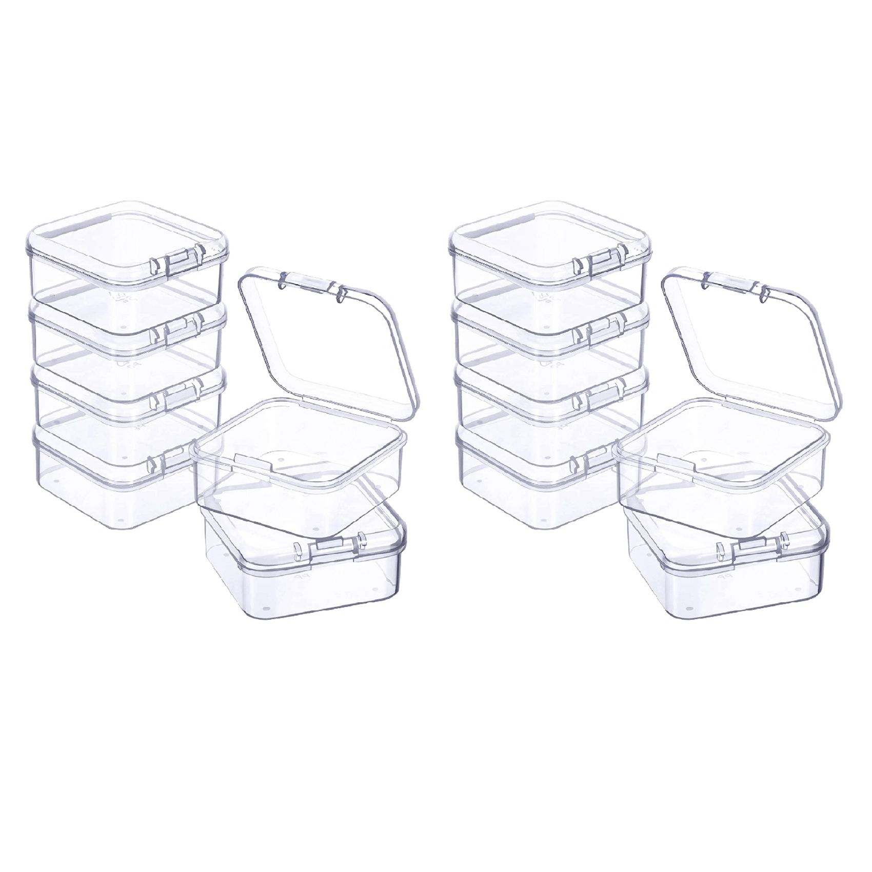 12 Pieces Mini Plastic Clear Storage Box for Collecting Small Items