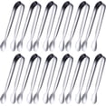 thumbnail image 1 of 12 Pieces Mini Tongs Stainless Steel Small Sugar Serving Tongs for Charcuterie Board Appetizers Dessert Serving Food Tiny Party Danish Candy(6 Inch,Silver), 1 of 7