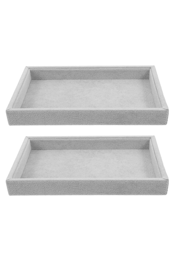 2-Pack Jewelry Trays Stackable Organizer for Drawer Storage and Countertop Display