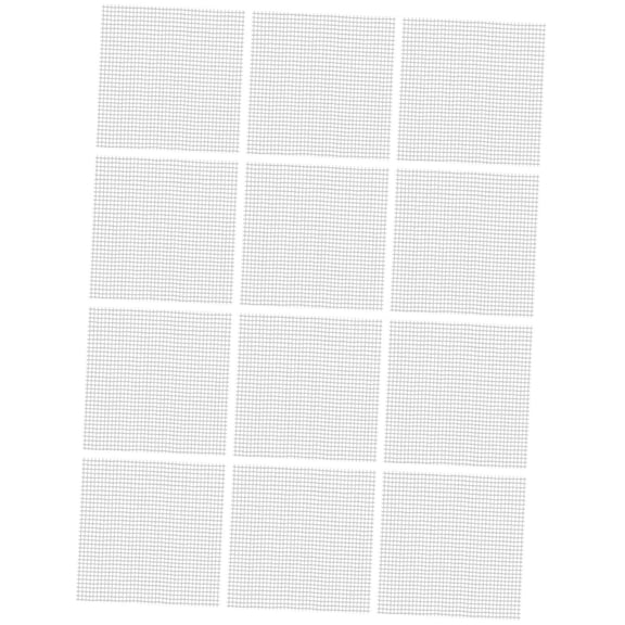 12 Pieces Mosaic Grid Tile Mesh Fiberglass Backer Sheet Large Size for Wall Crafts and DIY Projects