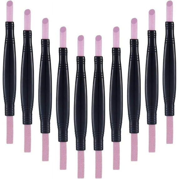 12 Pieces Nail Art Pen Pumice Stone Nail File Double-Headed Nail Polishing Pen Stick Cuticle Remover Trimmer Buffer Pedicure Pen Manicure Tool for Household Beauty Salon Peeling Dead Skin Repairing