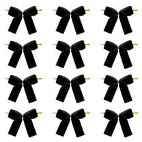 12 Pieces Of Velvet Christmas Tree Bows Decoration Garland Bows Decoration