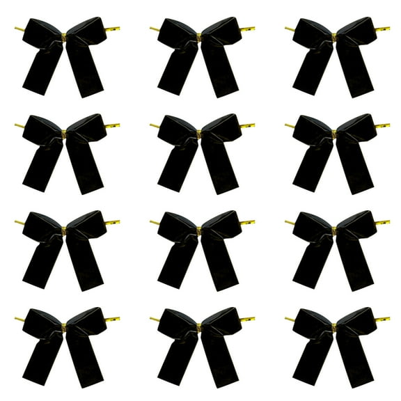 12 Pieces Of Velvet Christmas Tree Bows Decoration Garland Bows Decoration