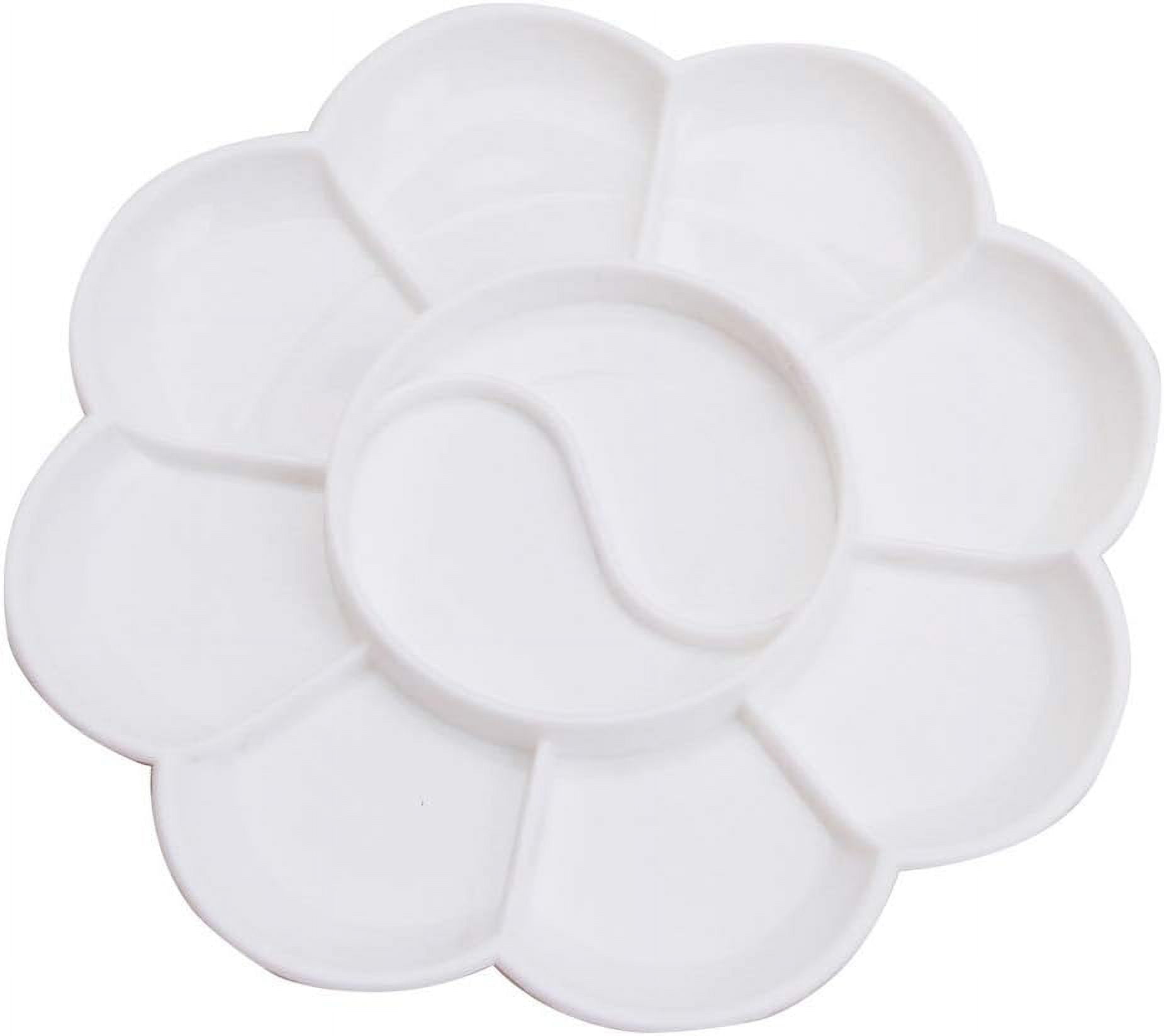 12 Pieces Paint Palettes Paint Tray Palettes Flower Shape Paint Tray