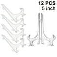 thumbnail image 1 of 12 Pieces Plastic Easels Plate Racks, Plate Racks, Folding Plates, Display Stands for The Presentation of Collecting Plates, Bowl Racks, Books, Plates, DVD, Picture, 1 of 8