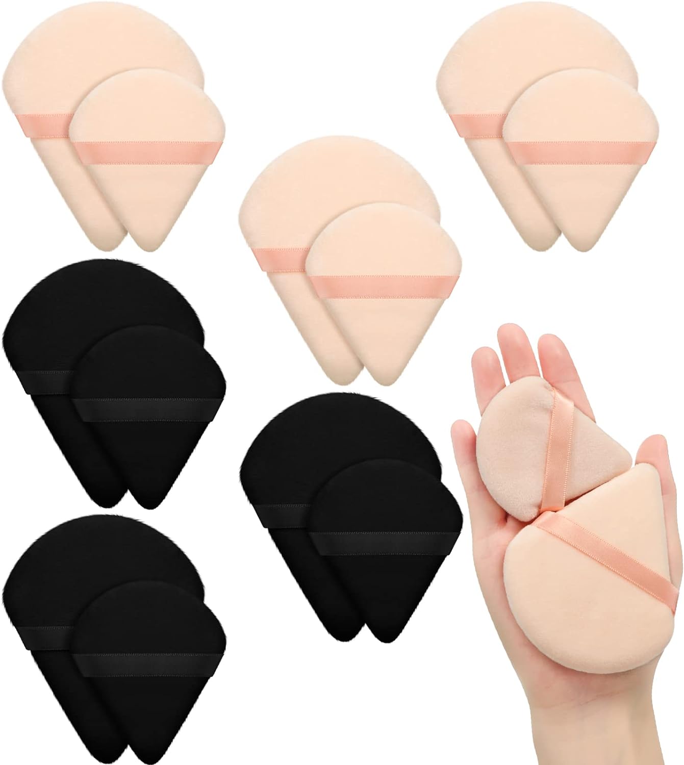 12 Pieces Powder Puff Face Triangle Makeup Puff for Loose Powder Soft