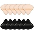 thumbnail image 1 of 12 Pieces Powder Puff Face Triangle Powder Puffs for Loose Powder Body Powder Cosmetic Foundation Makeup Sponge Beauty Makeup Tool(Black, Flesh), 1 of 5