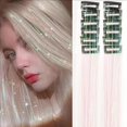 thumbnail image 1 of 12 Pieces Rainbow Hair Extensions Set (20.5 Inch), Glitter Hair Extensions for Women, Girls, Kids, Christmas, Halloween, New Year Party, 1 of 9
