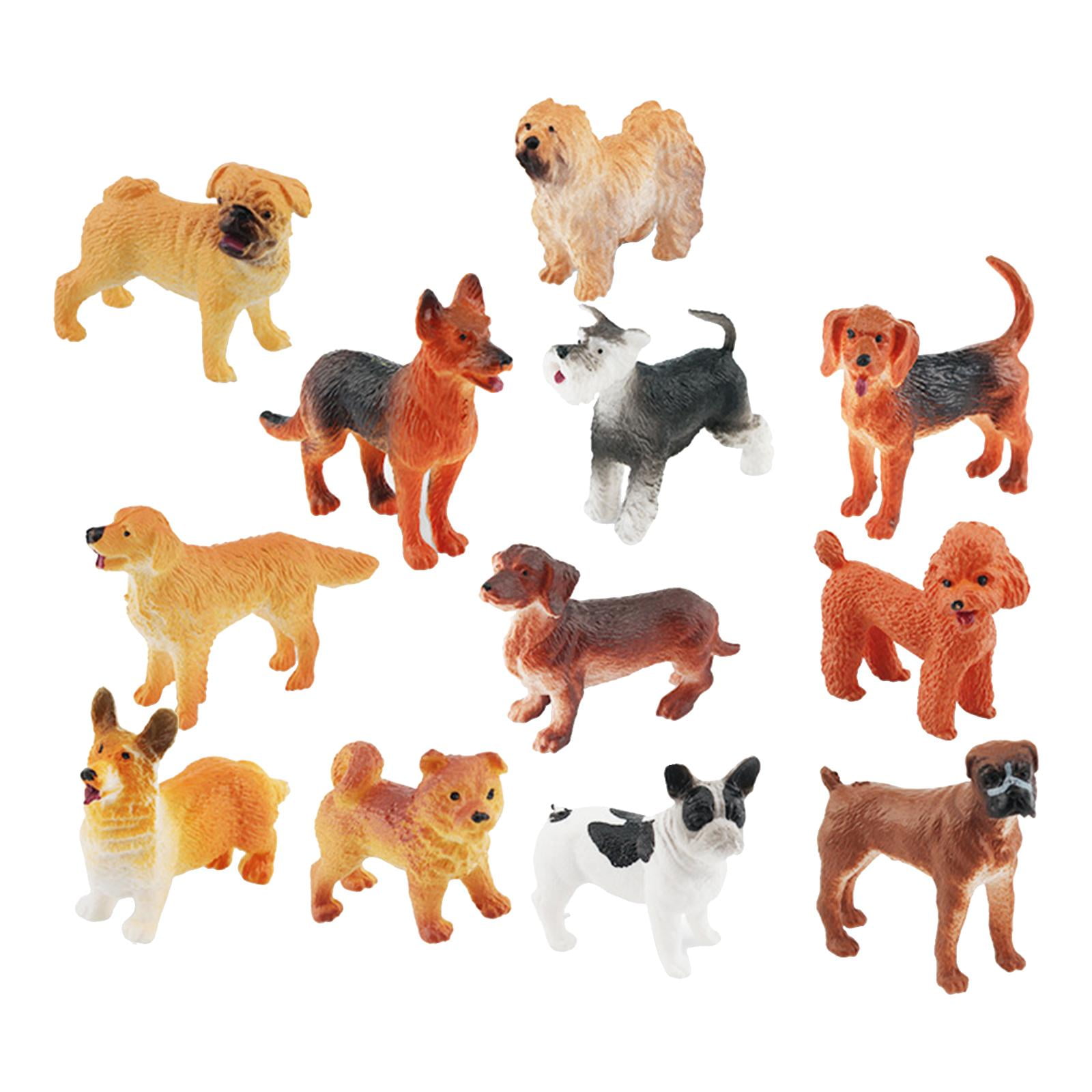 Realistic Plush Dogs - Party Favors - 12 Pieces