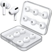12 قطعة استبدال نصائح الأذن أغطية AirPods Pro & Airpods Pro 2 نصائح سماعة أذن سيليكون مع صندوق تخزين - صغير ومتوسط وكبير أبيض