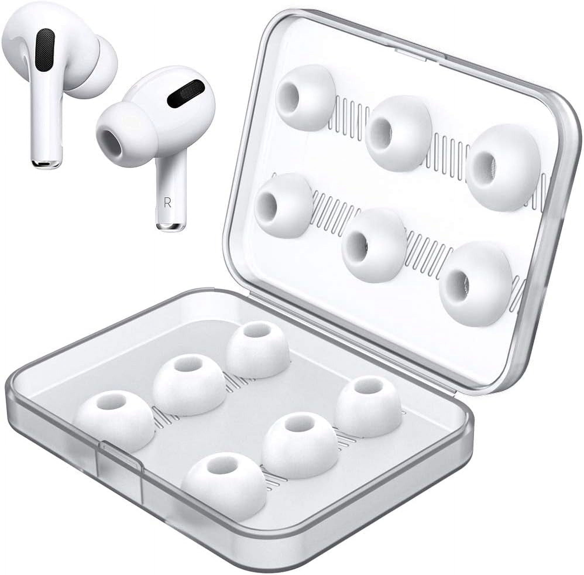 12 Pieces ZHUYING Earbud Tips Replacement Set with Storage Box (S/M/L) , for AirPods Pro/AirPods Pro 2(6 Pairs)