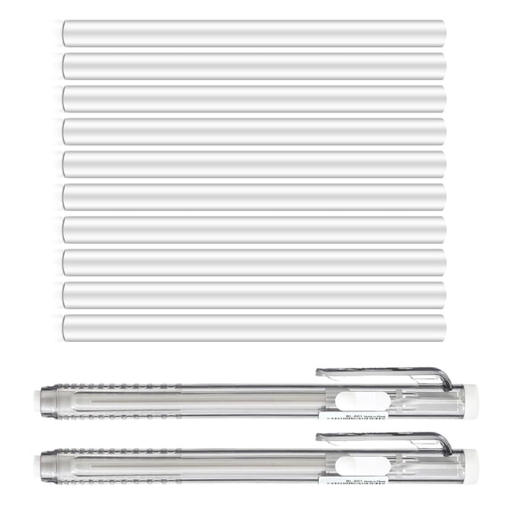 12 Pieces Retractable Mechanical Erasers Pen Shape Erasers Clicks Erasers Pencil Erasers for Students Artists