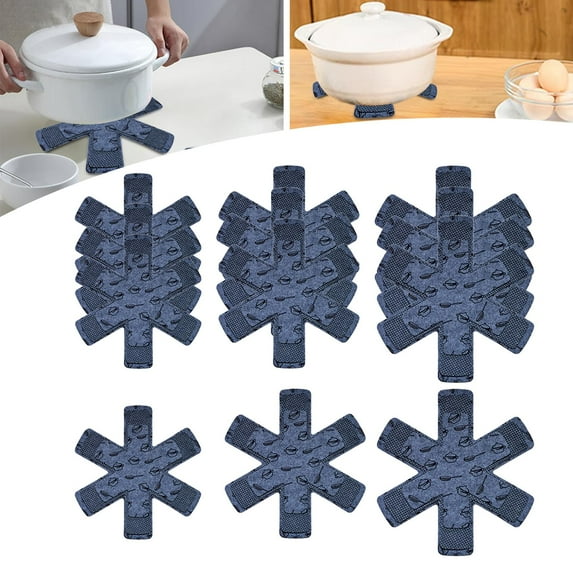 12 Pieces Scratch Pad Pot Pan Protectors Cookware Utensils Pans Separator Pads for Nonstick Skillet Pot Pan Bowls Frying Pans , Gray