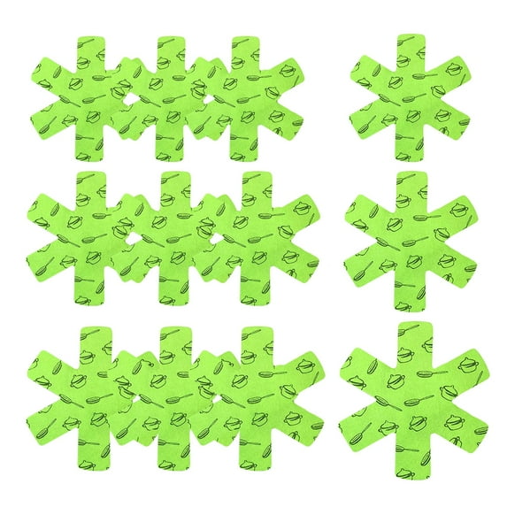 12 Pieces Scratch Pad Pot Pan Protectors Cookware Utensils Pans Separator Pads for Nonstick Skillet Pot Pan Bowls Frying Pans , Green