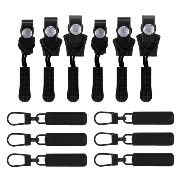 12 Pieces/Set Replacement Zippers Set Quick Instants Zippers Repair 3 Size Zippers Pullers Zips Repair Set