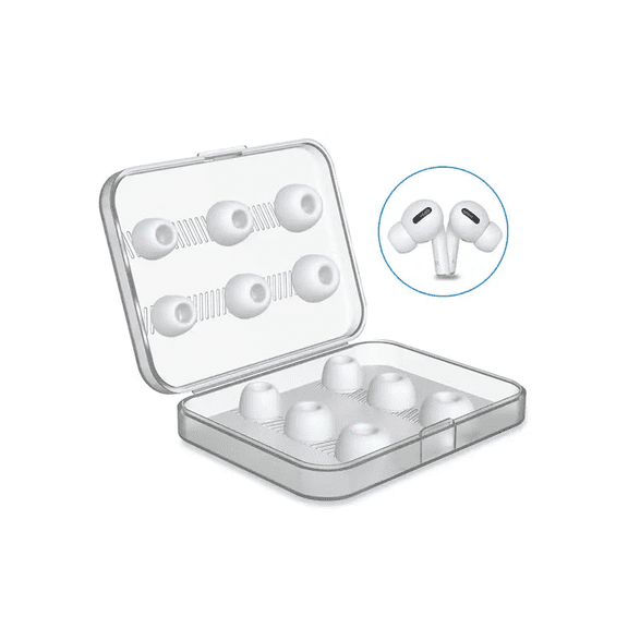 12 Pieces Silicone Ear Buds Compatible with AirPods Pro and AirPods Pro 2, Replacement Ear Buds with Portable Storage Box