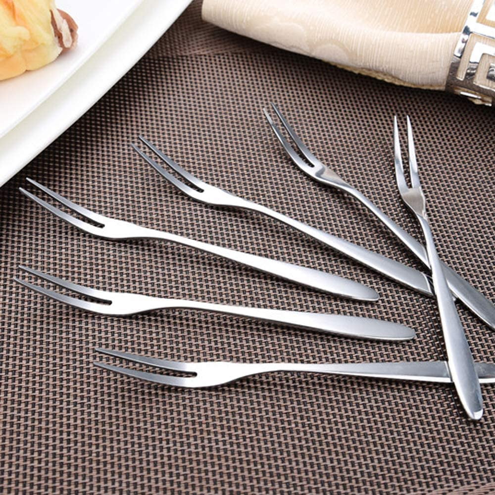 12 Pieces Stainless Steel Small Appetizer Dessert Forks 2Prong Salad