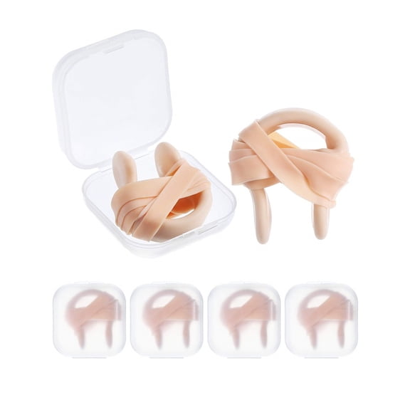 12 Pieces Swimming Nose Clip Silicone Nose Plug Protector with Elastic Rope for Kids and Adults Swimming Using