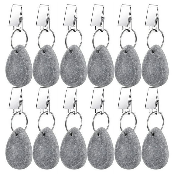 12 Pieces Tablecloth Weights Tablecloth Pendant Teardrop Shape Table Cover Weights Stone Table Weights Hangers