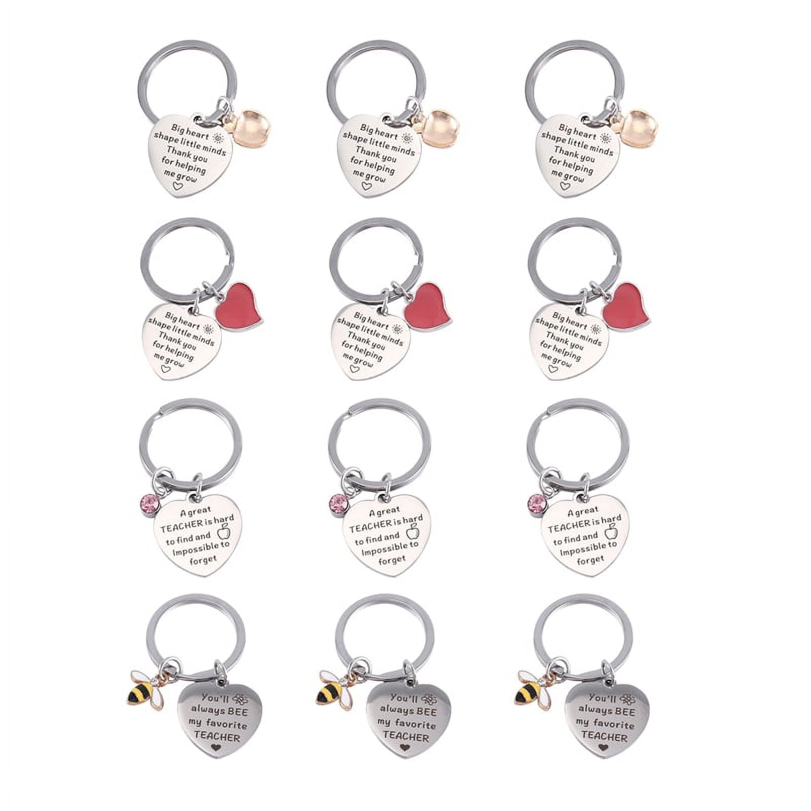 12 Pieces Teacher Appreciation Keychain Gift Set Graduation for Teacher