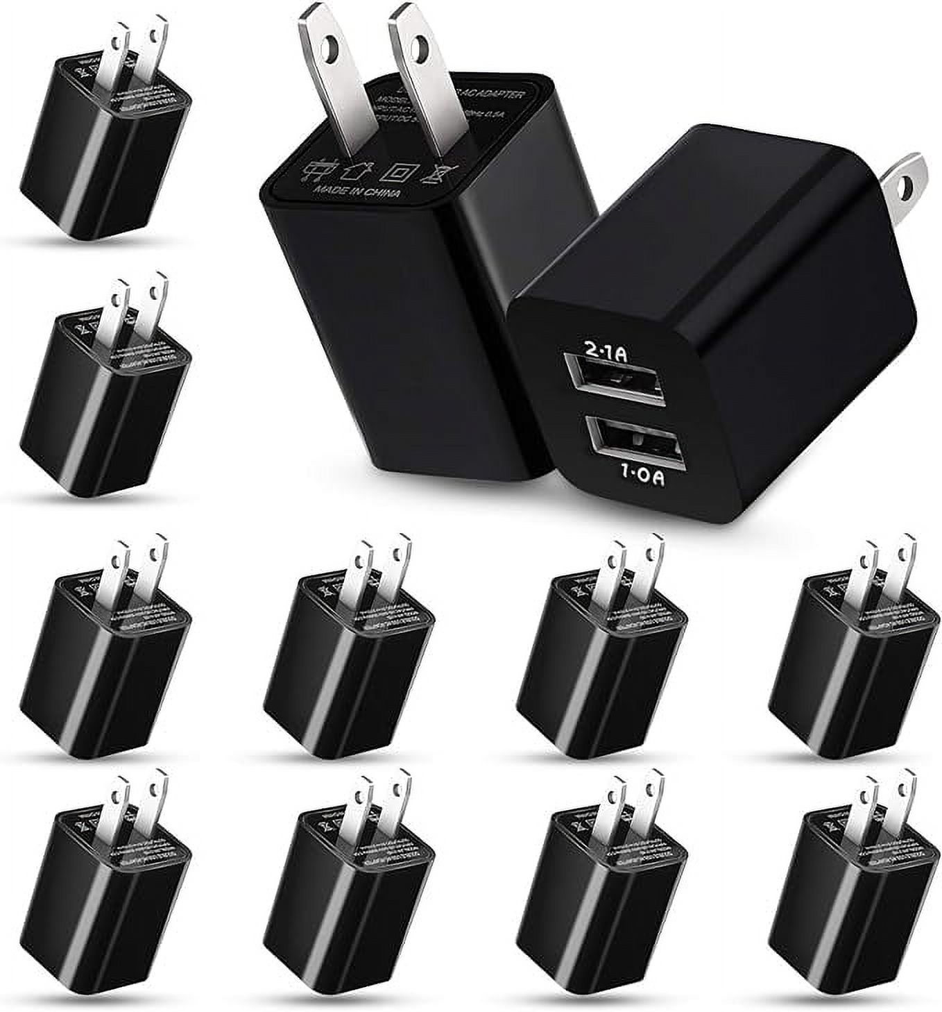 12 Pieces USB Wall Plugs USB Charger Blocks Charging Blocks for Wall