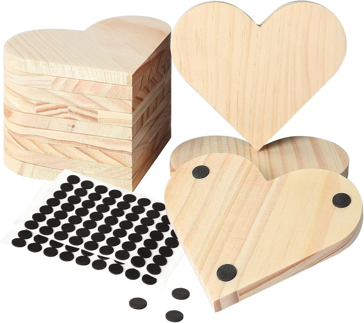 30 Pcs Unfinished Wood Slices With Holes – 2.4-2.8 Inch Coasters, DIY Crafts, Christmas Ornaments