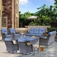thumbnail image 1 of Fulljojor twelve Pieces Outdoor Patio Furniture Set, Rattan Wicker Sectional Swivel Rocker Chairs Sets, 1 of 9