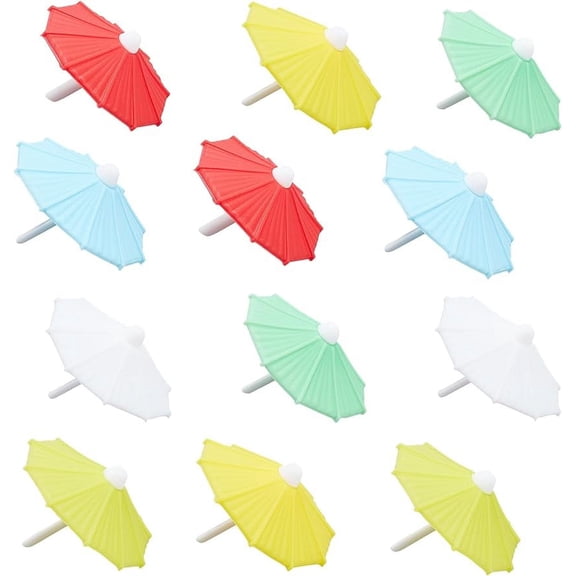12 Pieces Wine Glass Markers Charms Silicone 6 Colors Umbrella Drink Markers Umbrella Wine Charms with Clip Wine Glass Markers Drink Charms for Wine Tasting Party Favors Dinner Wedding