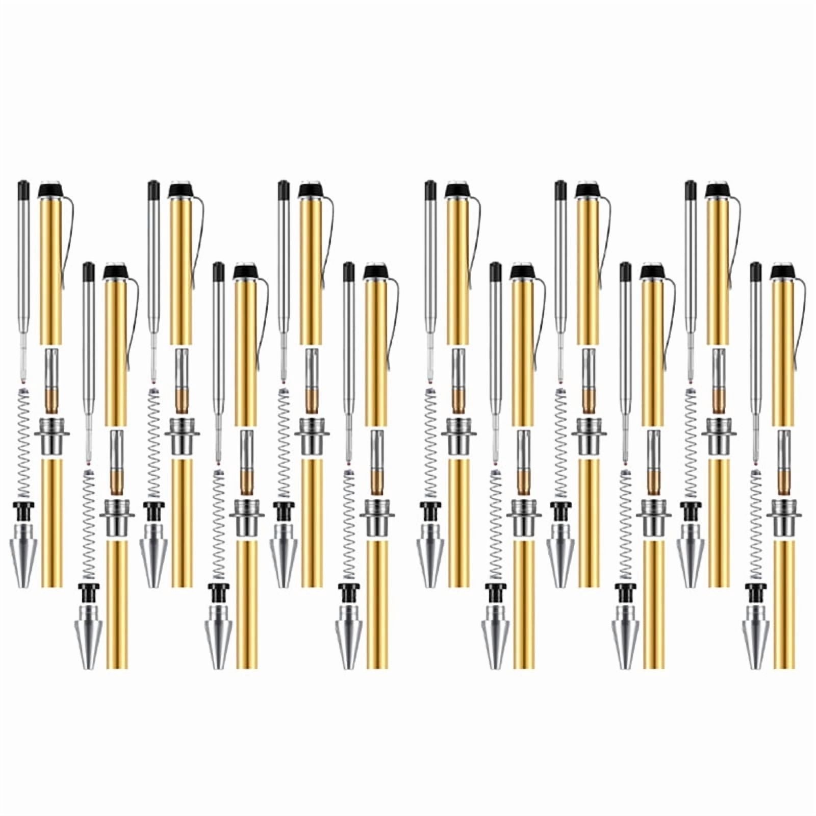 12 Pieces Wood Turning Pen Set with Refills Rotating Pen Kit for Wood Turning Bulk Lathe Turning Supplies for Pen Making