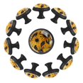 12 Pieces Yellow Abstract Sunflower Glass Knobs for Dresser Drawers, 1.