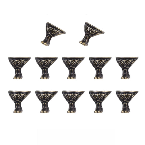 12 Pieces Zinc Alloy Box Legs with Corner Protectors for Wooden Furniture Feet Replacement, Suitable for Jewelry Boxes, Tool Boxes, Small Chests, and Decorative Boxes