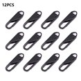 thumbnail image 1 of 12 Pieces Zipper Pull Replacement Zipper Repair Kit Zipper Slider Pull Tab Universal Zipper Fixer Metal Zipper Head, 1 of 7