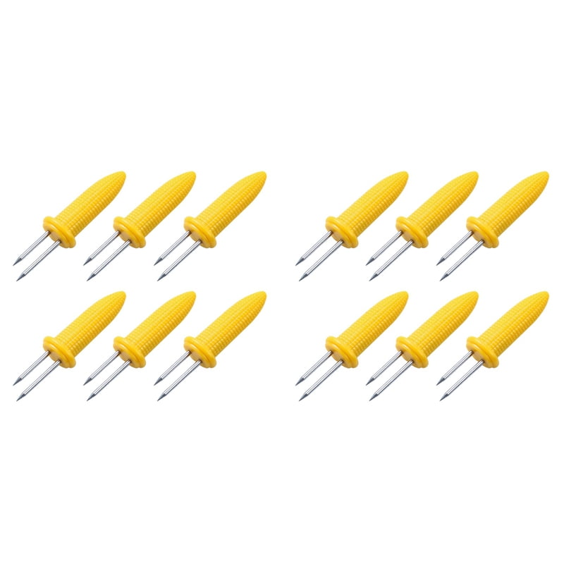 12 Pieces of Corn Rack Corn on the Cob Stainless Steel Corn Rack Fork ...