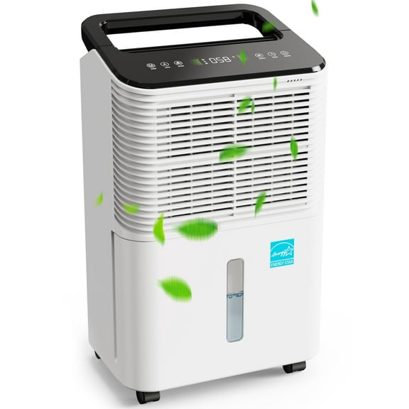 TABYIK 12 Pint Dehumidifier,Dehumidifier for Basements,Home,Large Room,Bathroom,Auto Mode with Drain Hose,Smart Humidity Control,2.3L Water Tank,up to 1500 Sq.ft