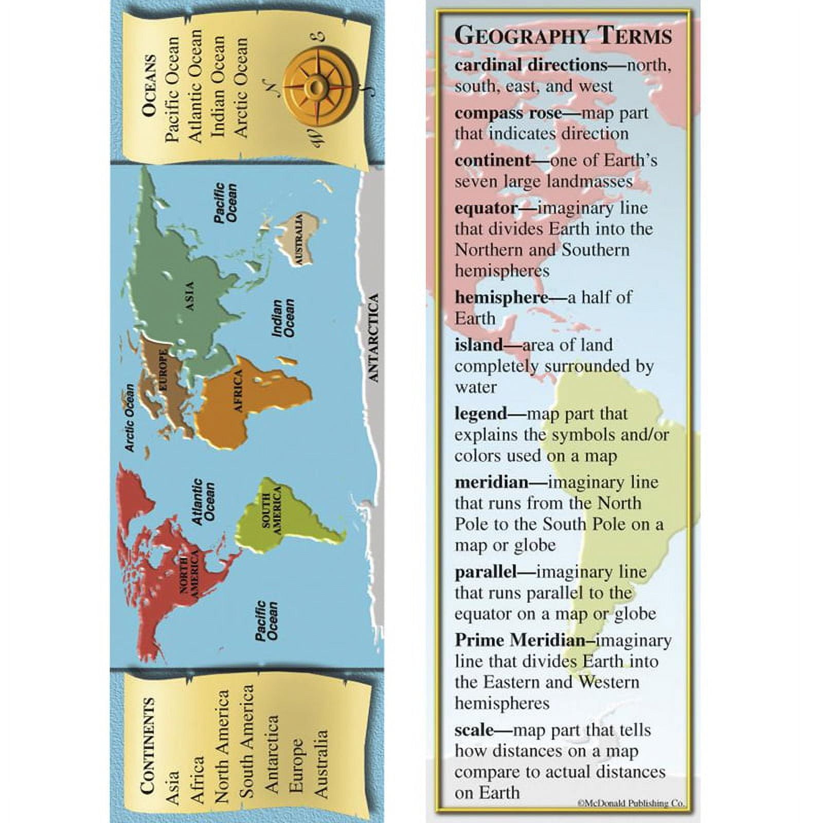 (12 Pk) Geography Smart Bookmarks