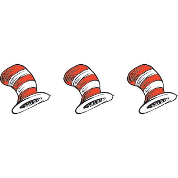 (12 Pk) The Cats Hat Theme Stickers