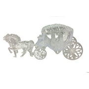 LA CRAFTS 12 Plastic Cinderella Horse Carriages for Favors, Sweet 16, Weddings, and Other Events - Clear
