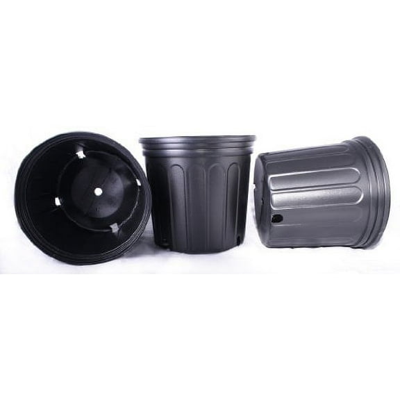 12 Plastic Nursery 3 Gallon Trade POT ~ Actual Volume: 2.296 Gallons