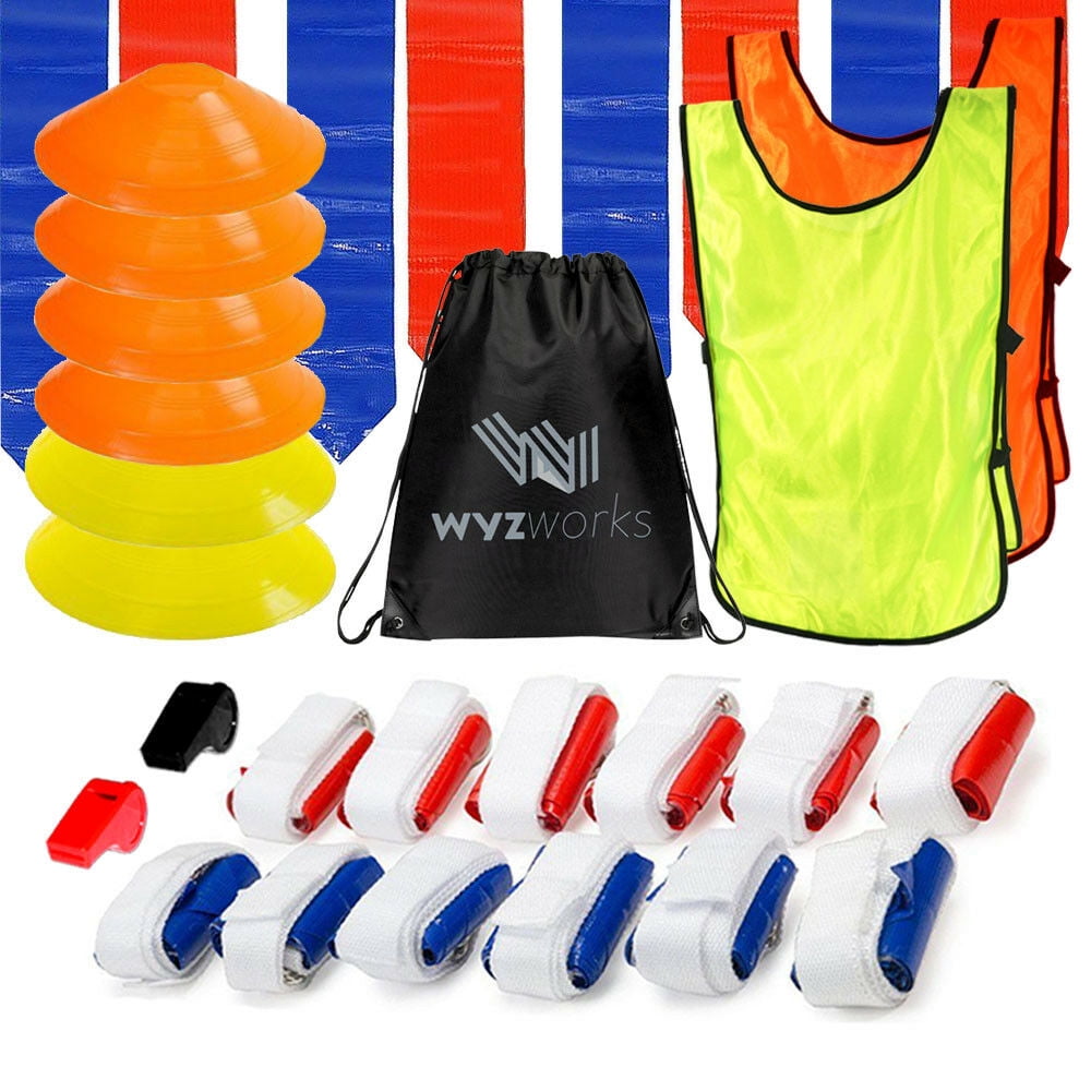 12 Player 3 Flag Football Kit & Referee Set 12 Belts with 36 Flags
