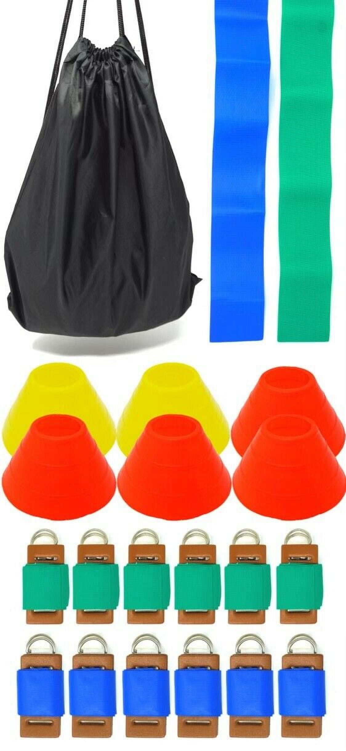 12 Player Flag Football Set 24 Flags 12 Blue Green 60? belt 6 Cones
