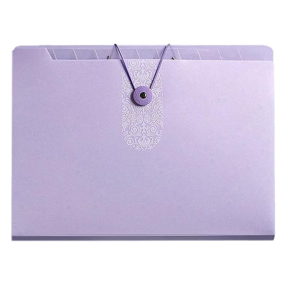 12 Pocket Expanding File Folder Paper Accordion Organizer For Document Storage(B,One Size)