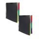 12 Pocket Project Folders, Spiral Binder Folders with Zipper Pouch, 1/3-Cut Tab Binder Organizer with Dividers, Multi Pocket Project Organizer Folder Binder, Letter Size File Organizer, Black/2 Pack