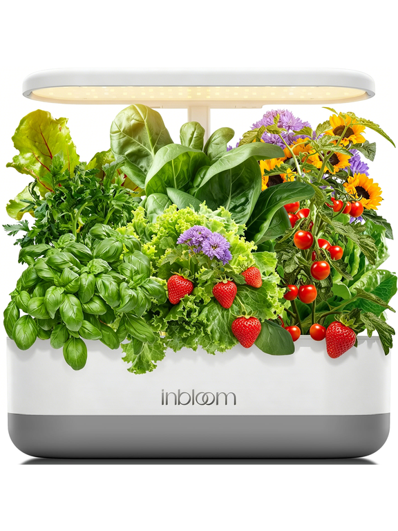 12-Pod Hydroponic Growing System Indoor Garden with LED Grow Light & Pod Kit Plant Germination Kit with 4.2L Water Pump for Faster Growth Height Adjustable Gardening Gift for Women