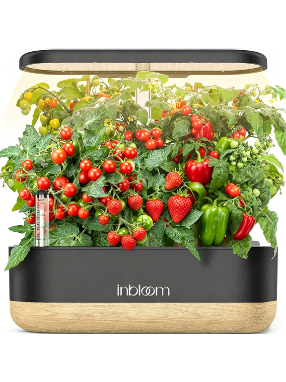 12-Pod Hydroponic Growing System Indoor Herb Garden with Full-Spectrum LED Grow Light, Water Shortage Alert, Auto Timer & Adjustable Height A Perfect Gardening Gift for Women, White