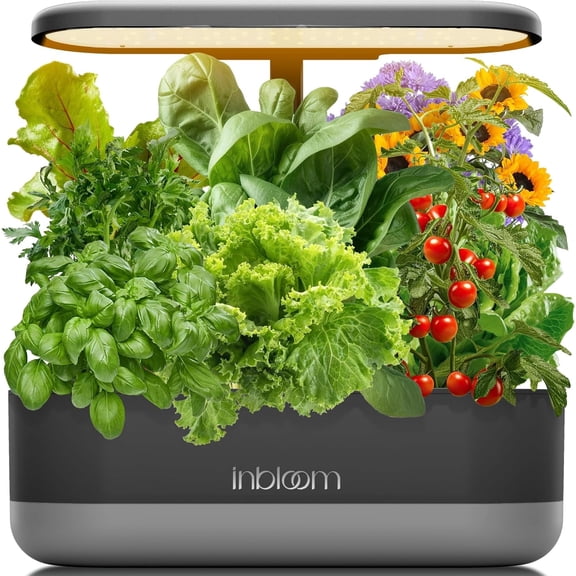 12 Pods Hydroponics Growing System Kit, Herb Garden Planter Indoor Kit, Indoor Gardening Hydroponics Growing System with Pods, 4.2L Water Pump, Height Adjustable, Gifts for Woman, Black