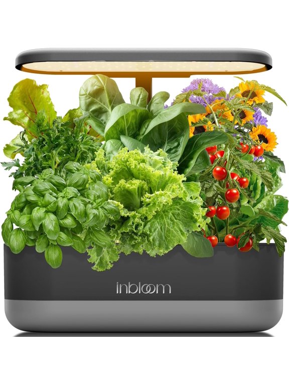12 Pods Hydroponics Growing System Kit, Herb Garden Planter Indoor Kit, Indoor Gardening Hydroponics Growing System with Pods, 4.2L Water Pump, Height Adjustable, Gifts for Woman, Black