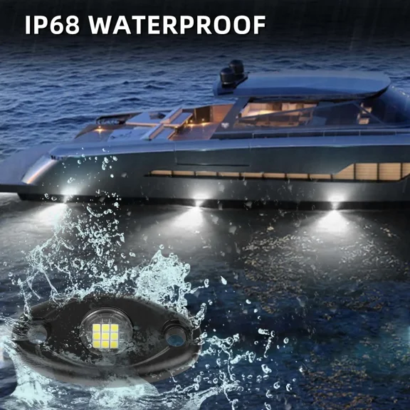 12 Pods Rock Lights LED Lights for Car SUV Underglow Lights Waterproof Neon Trail Rig Lamp Lighting for Truck Motorcycle Boat ATV UTV and More(Blue)