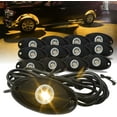 12 Pods White Rock Lights 6000K Pure White Underglow Light Wheel Wheel